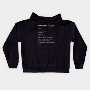 King Orm's stats Kids Hoodie